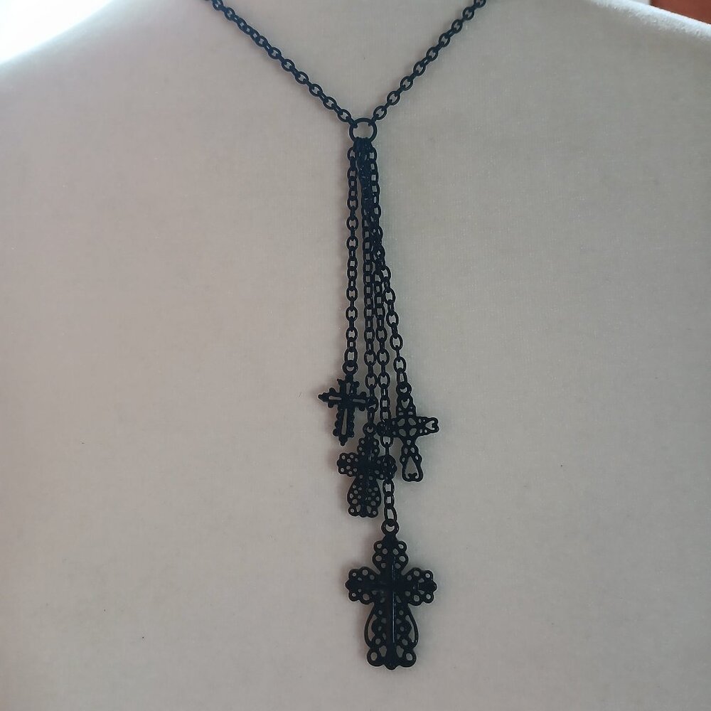 Gothic Crosses Pendant Vampire Halloween Necklace